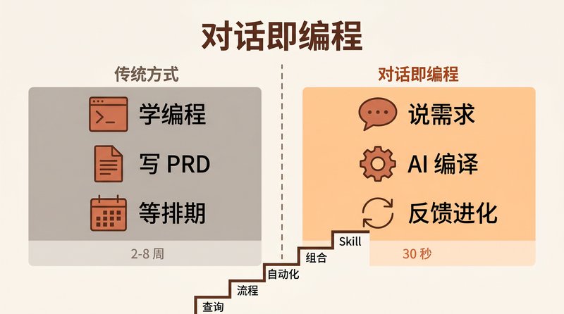 对话即编程：传统方式 vs 对话即编程