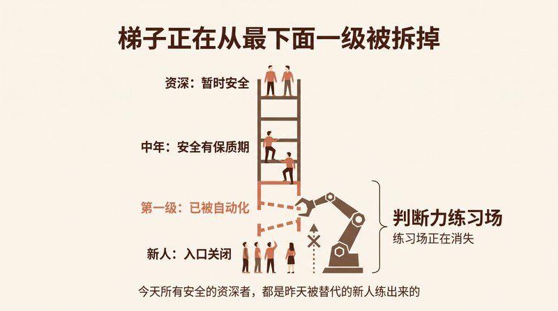 The Ladder Is Being Dismantled from the Bottom Rung