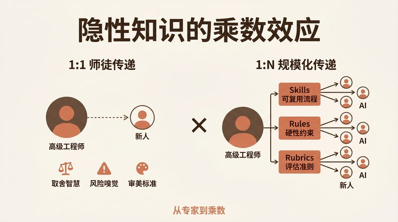 隐性知识的乘数效应：从 1:1 师徒传递到 1:N 规模化传递