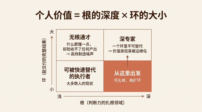 个人价值 = 根的深度 × 环的大小